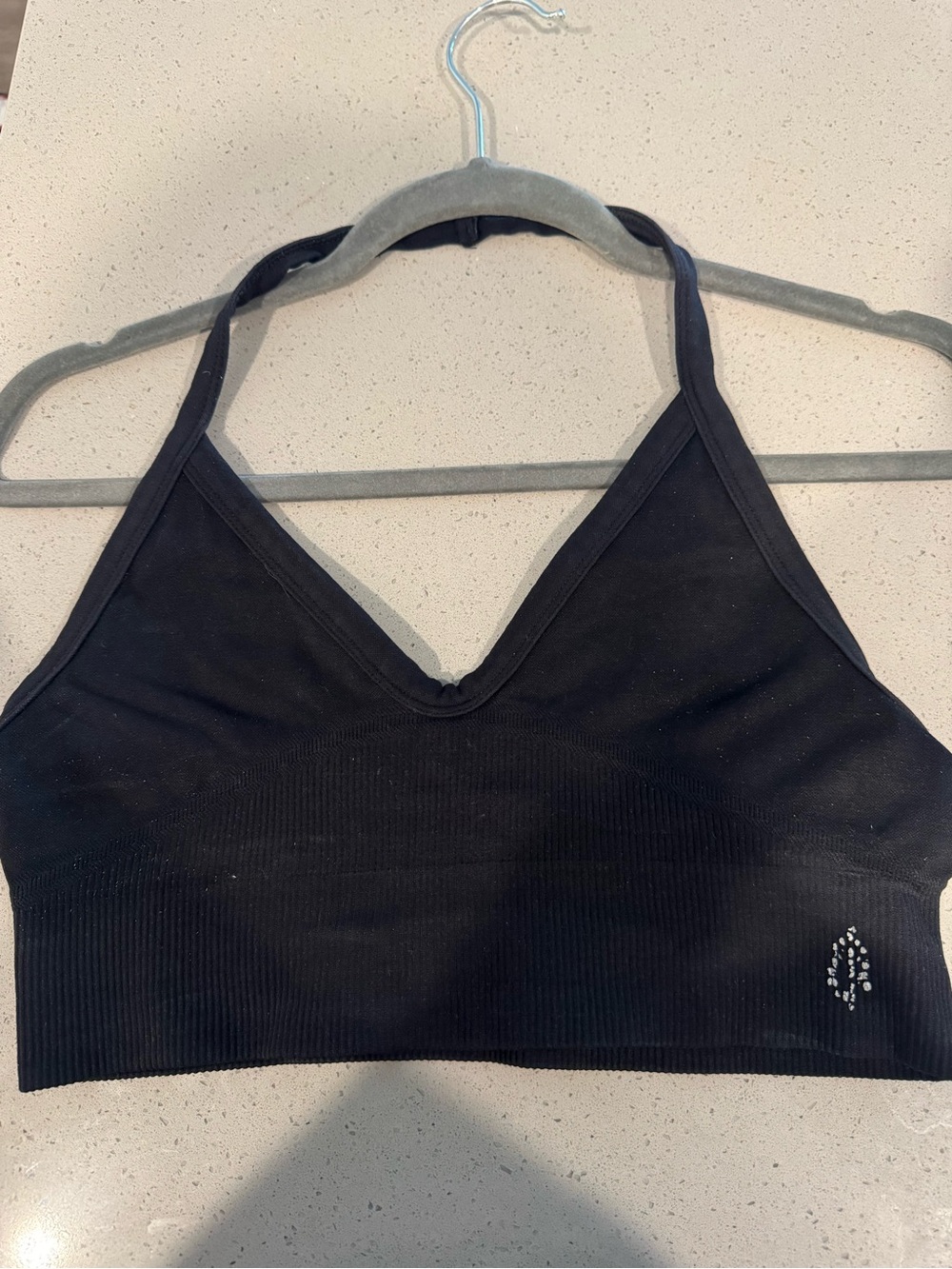 Free People Seamless Black V-Neck Bralette - Women's Intimates